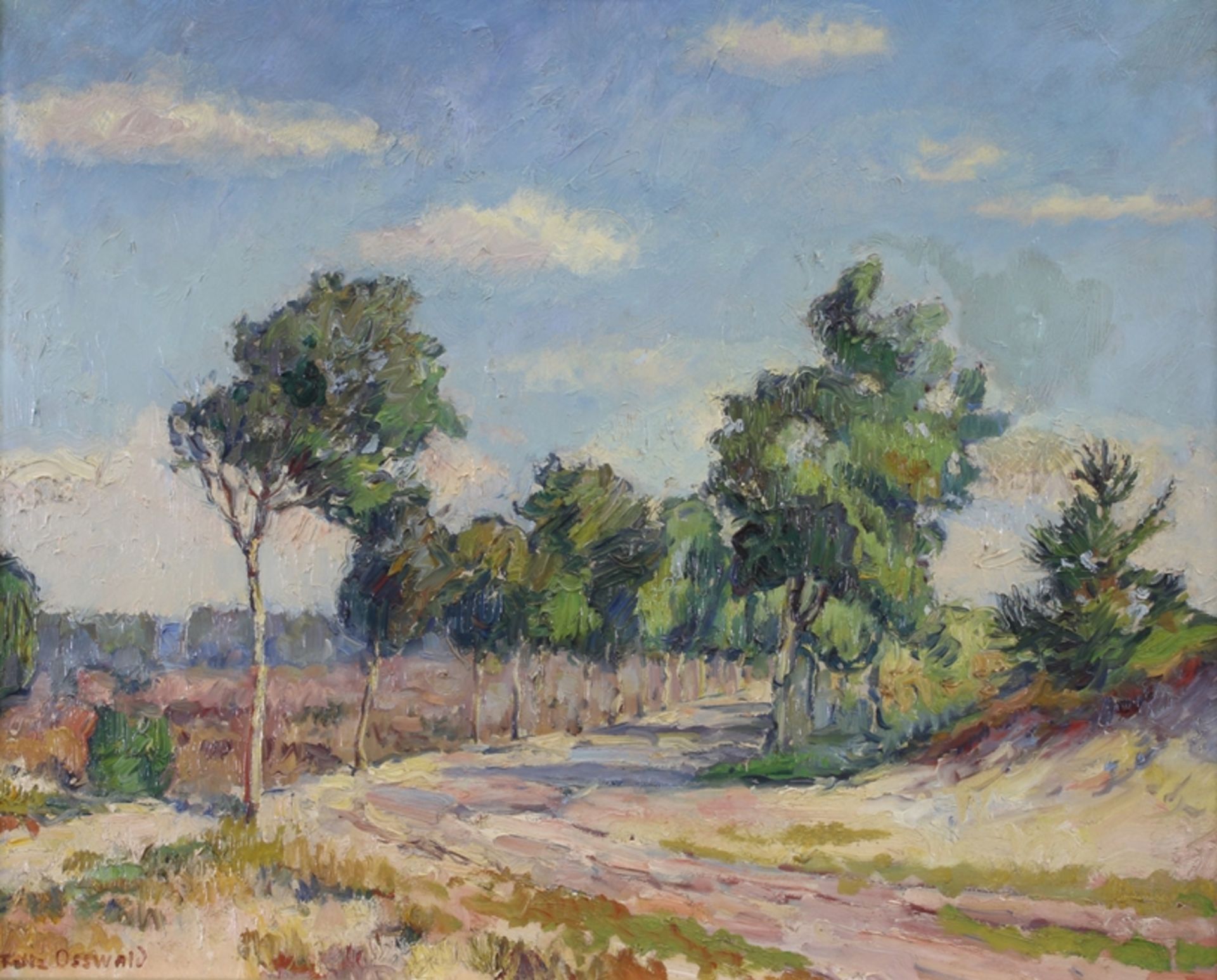 Osswald, Fritz (Zürich 1878 - 1966 Starnberg, impressionistischer Landschaftsmaler, vor allem Winte