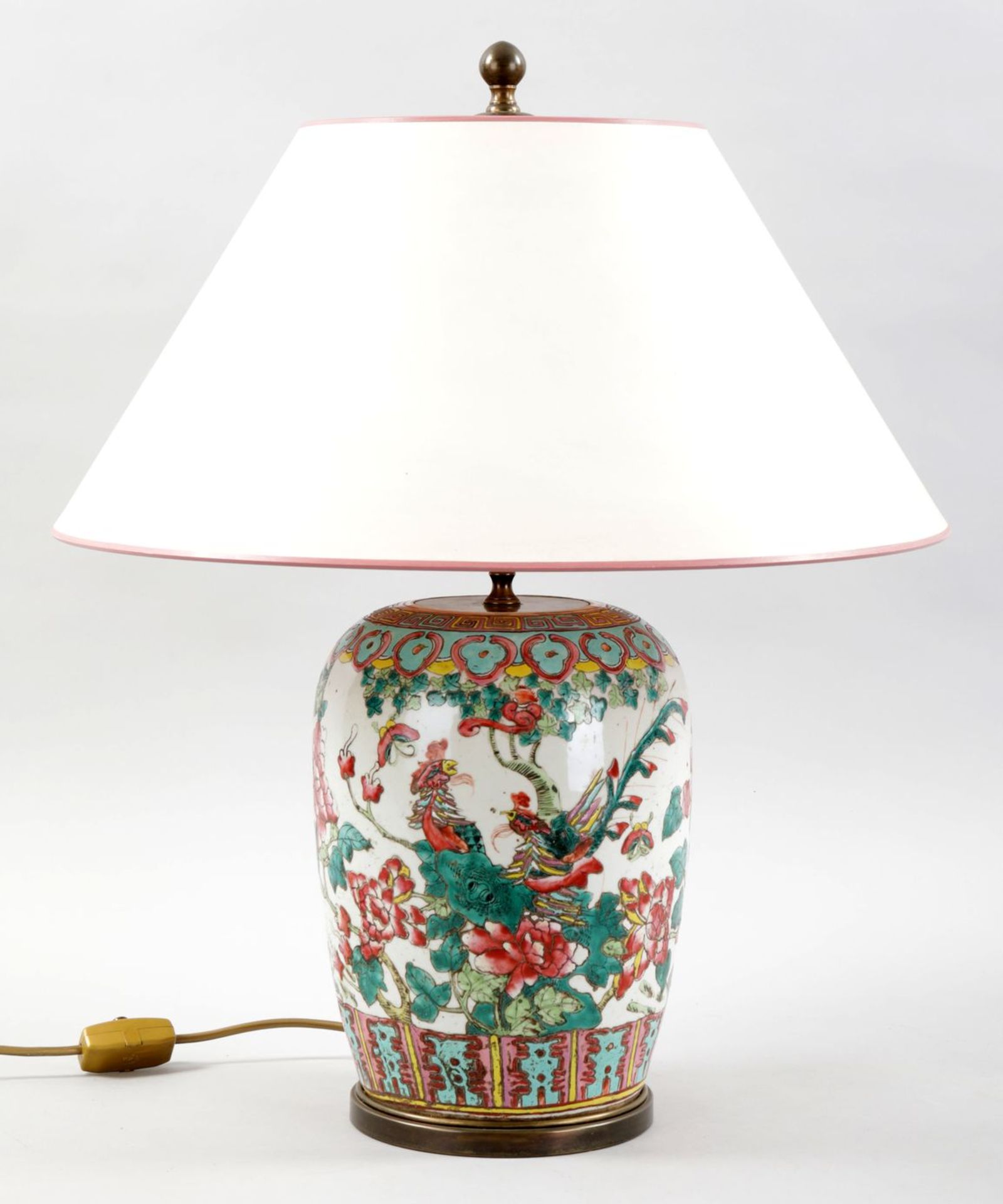 Tischlampe Porzellan, China,