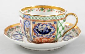 Biedermeier-Tasse Porzellan, Meissen,