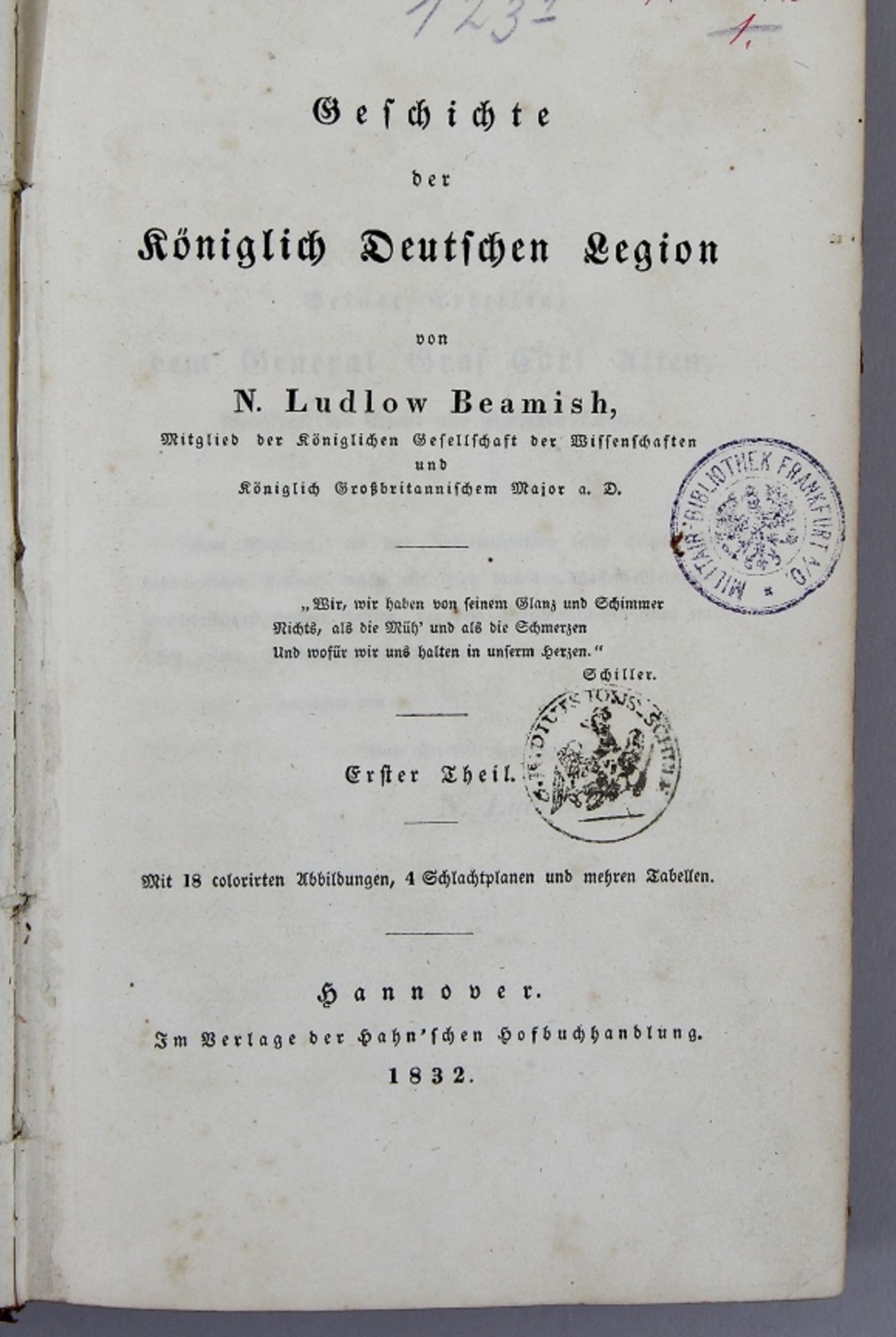 N. Ludlow Beamish "Geschichte der Königlich Deutschen Legion"