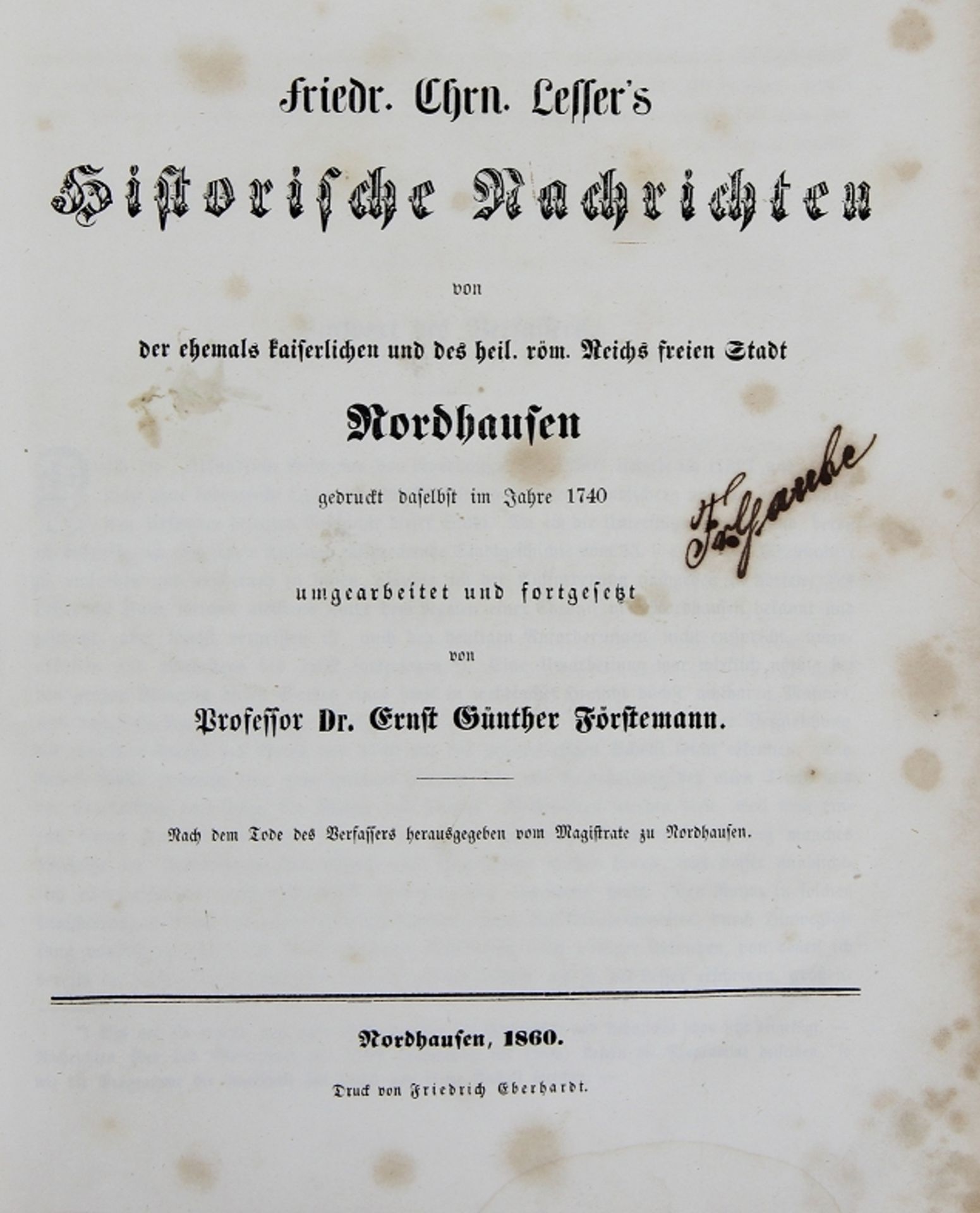 Zwei Werke zur Geschichte von Nordhausen - Image 3 of 5