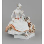 Meissen - Figur "Dame mit Mohrenknabe"