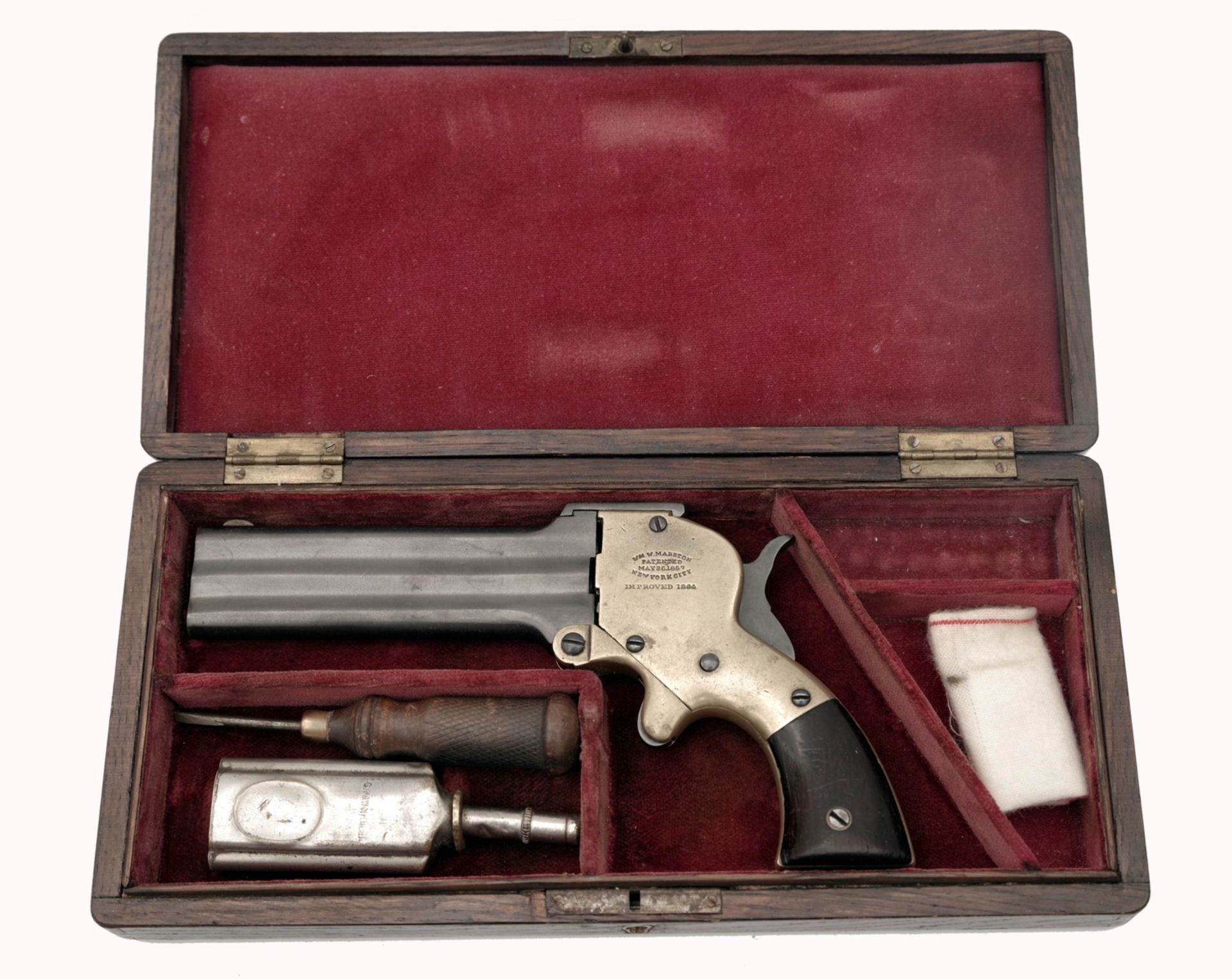 A Cased Marston Three-Barrel 32 Deringer - Image 5 of 6