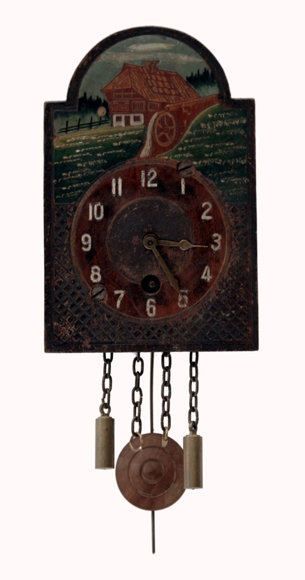 A Black Forest Miniature Pendulum Wall Clock