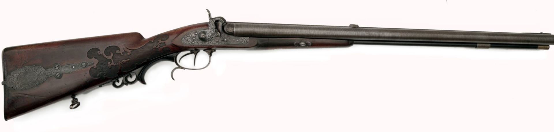 A Combined Percussion Rifle and Shotgun by Johann Adam Kuchenreuter - Image 8 of 8