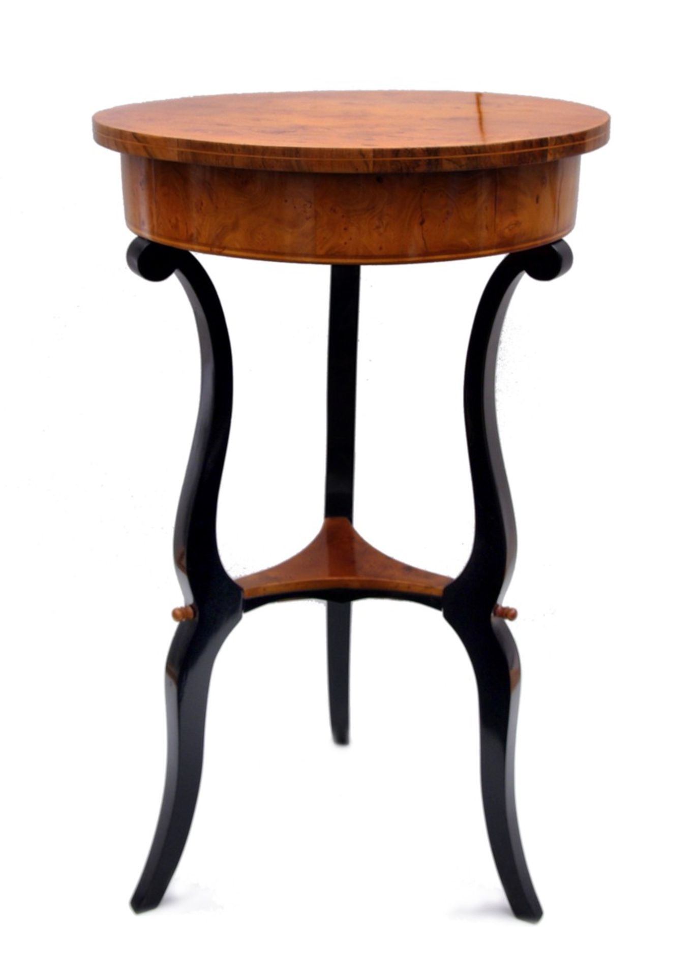 Biedermeier Round Sewing Table - Image 2 of 2