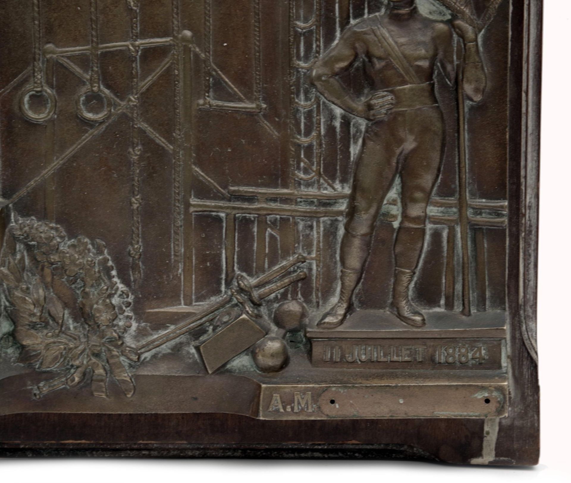 A French Memorial Plaque (Sports, La Française de Lyon, 1884) - Image 2 of 2