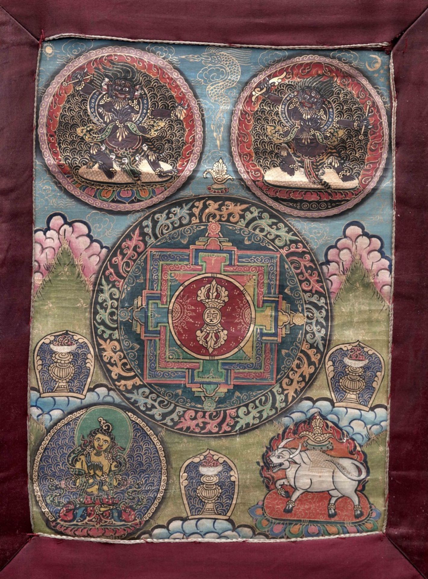 A Thangka with Mandala Motif