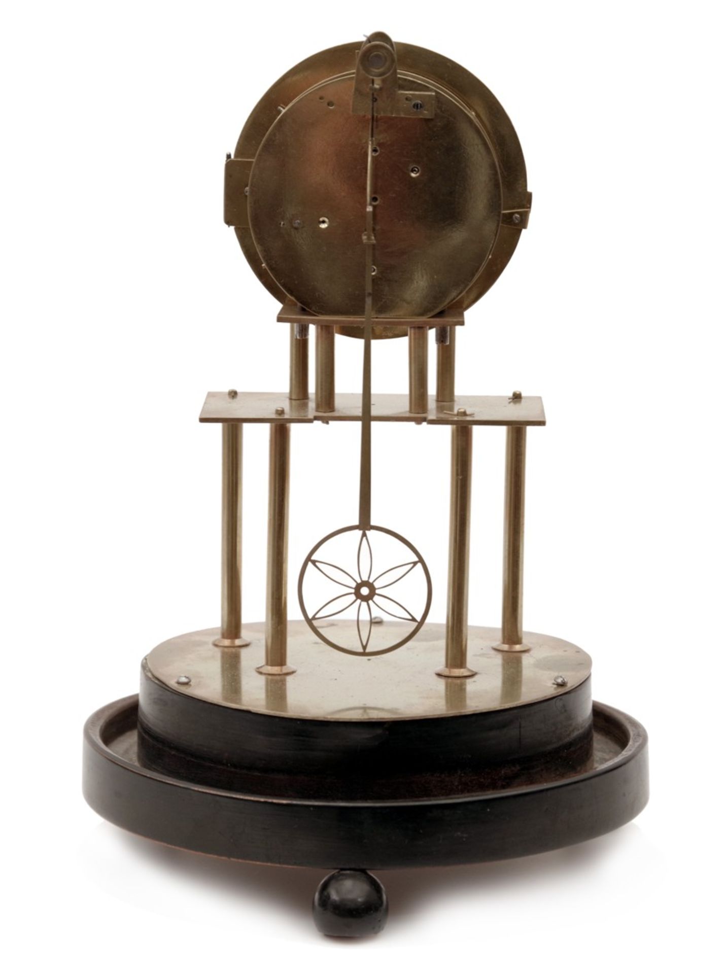 A Small Table Clock with Glass Dome - Image 2 of 3