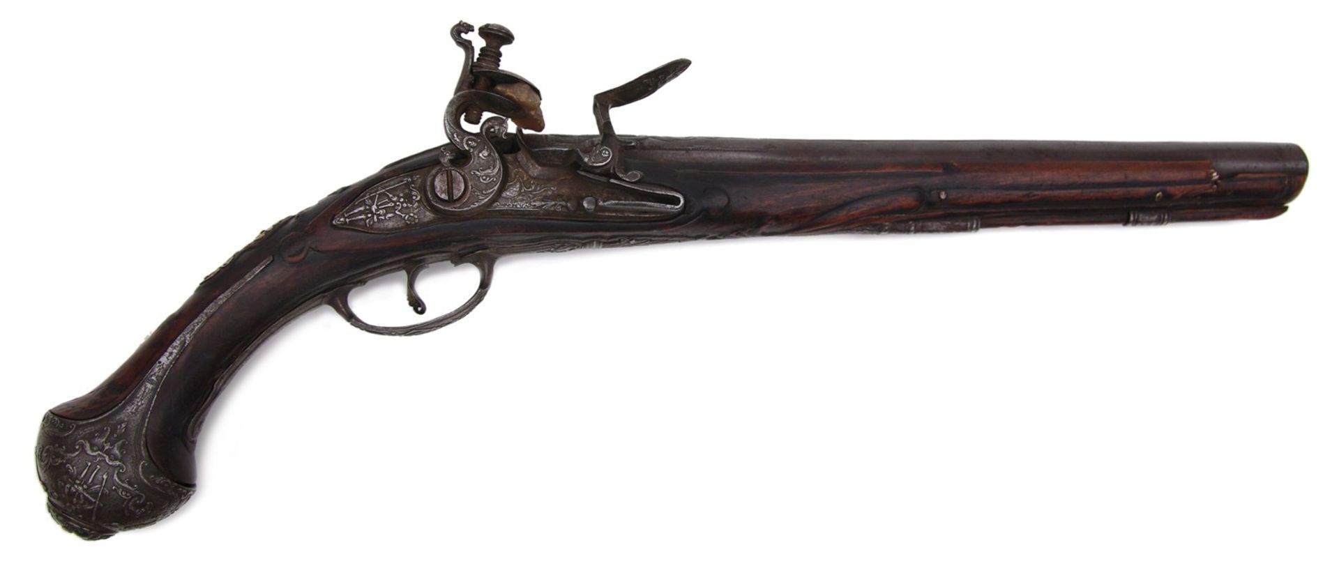 A flintlock pistol