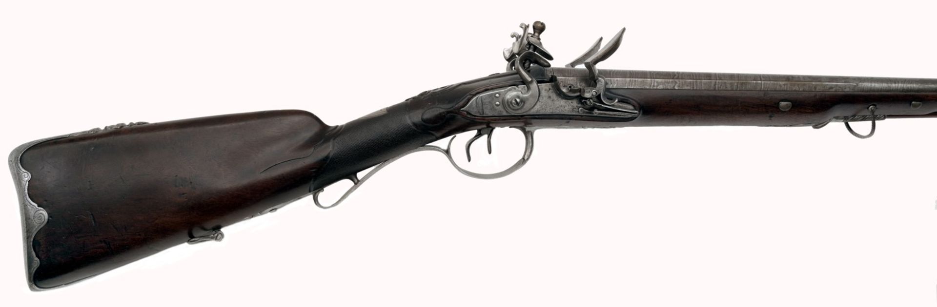 A Double-Barrelled Flintlock Shotgun - Image 2 of 7