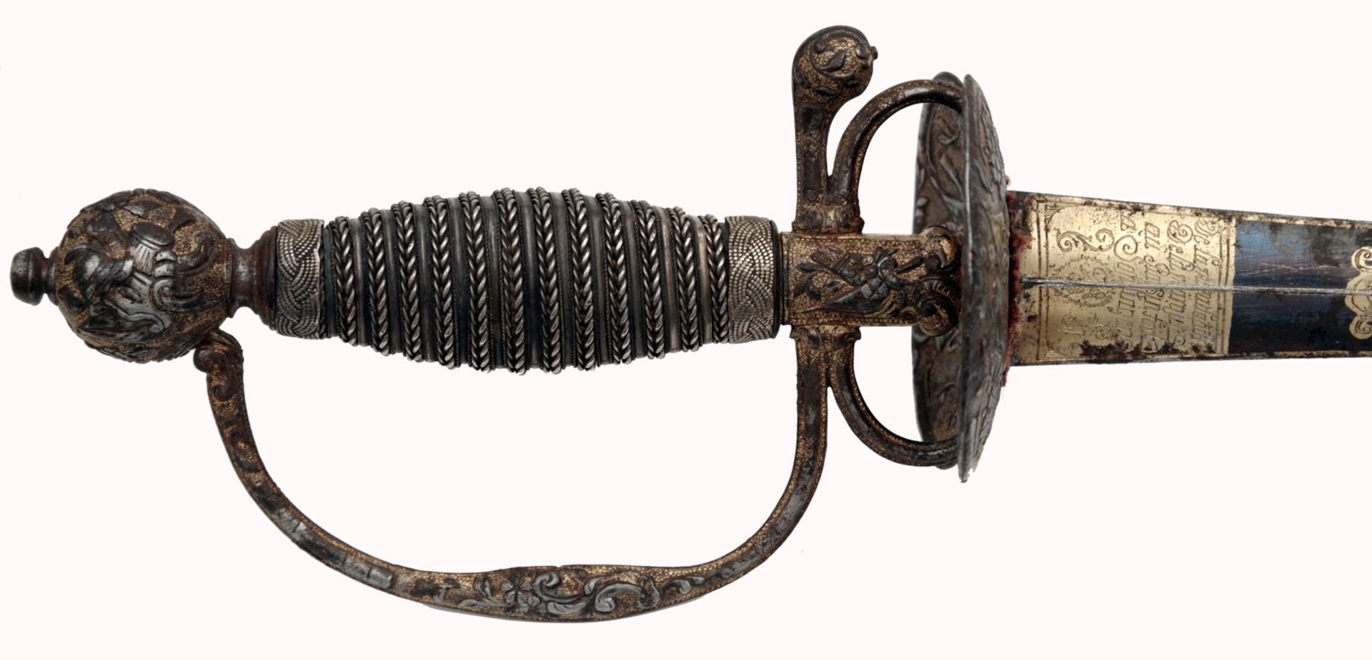 A Gilt Small-Sword with Chiselled Hilt - Image 2 of 7