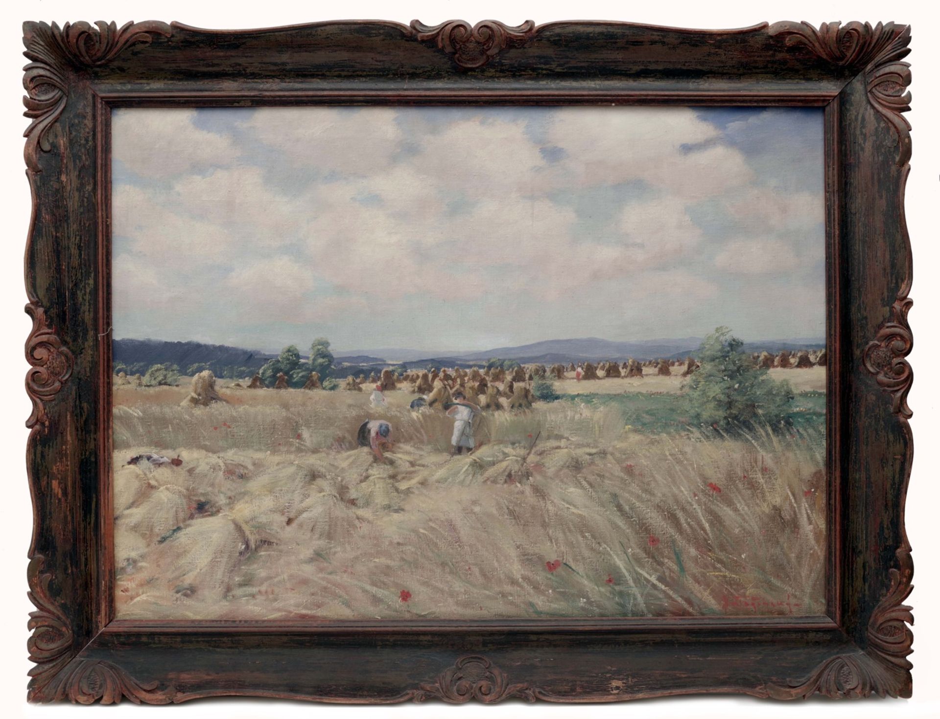 A Summer Landscape with Sheaves by Alois Tuzinsky