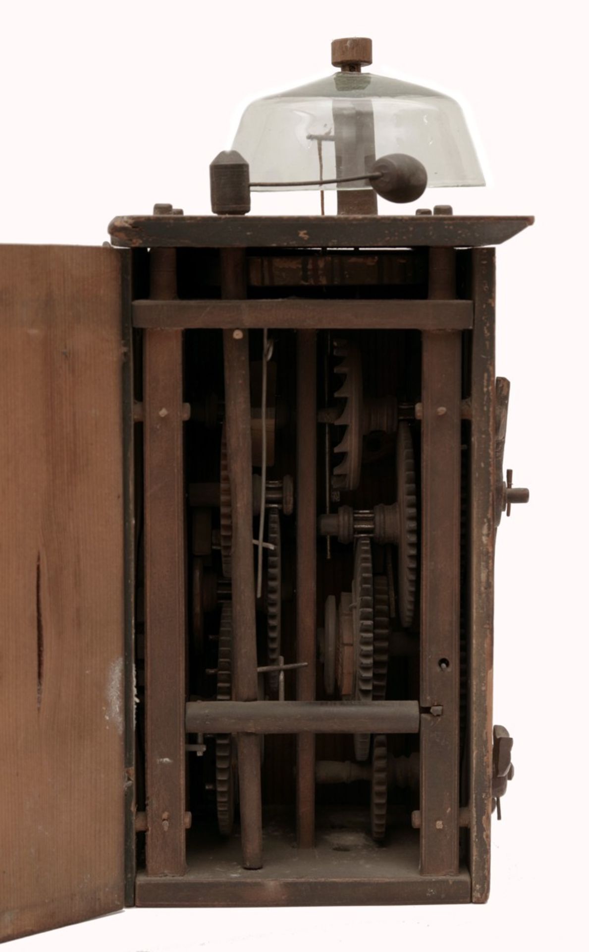 A Clock with Wooden Cogwheels and Alarm - Image 2 of 4