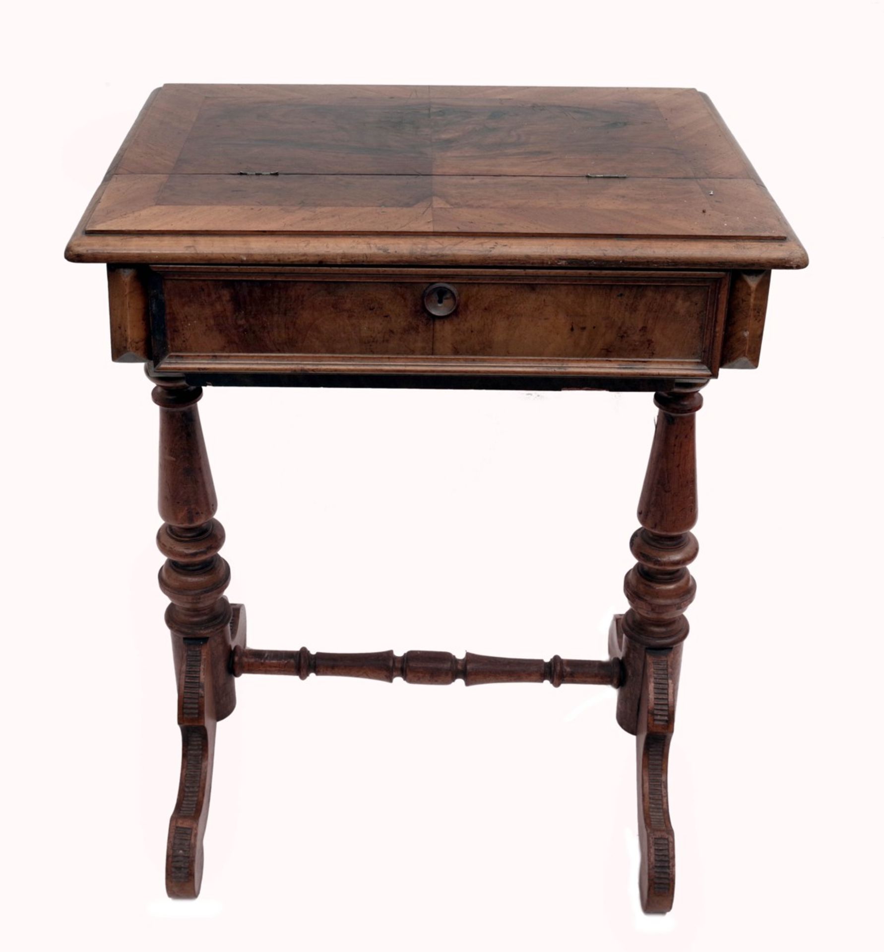 Sewing table, Historicism (Altdeutscher Stil) - Image 2 of 2