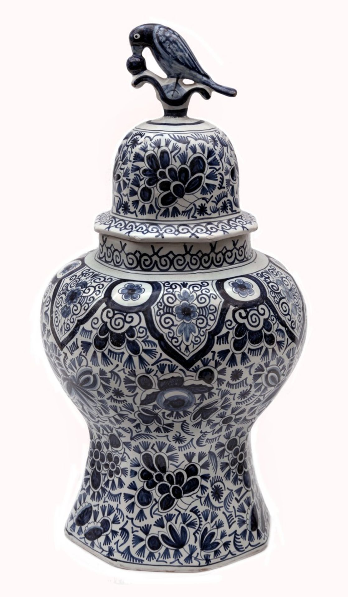 Dutch Delft Blue and White Baluster Vase - Image 2 of 4