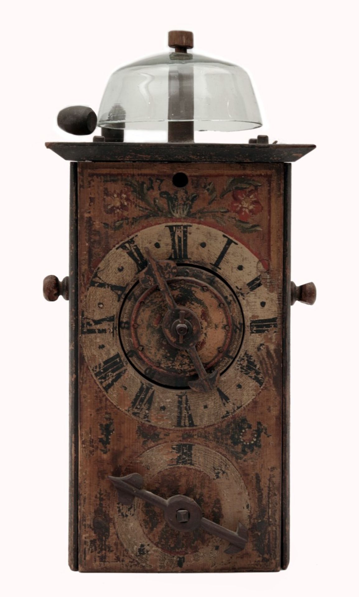 A Clock with Wooden Cogwheels and Alarm - Image 4 of 4