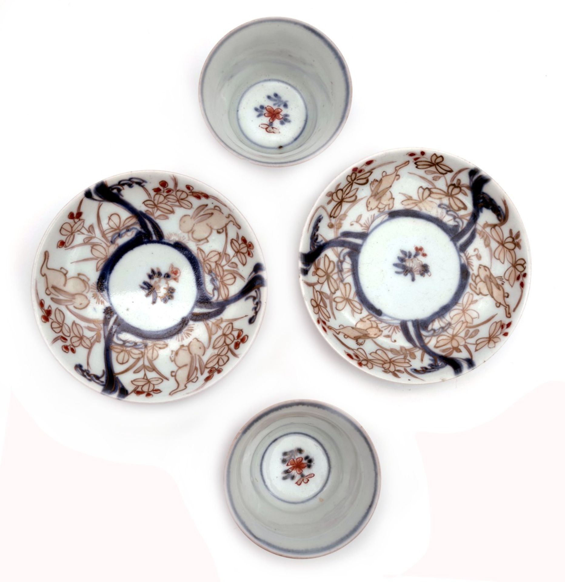 Two Imari-Style Cups and Saucers - Image 3 of 3