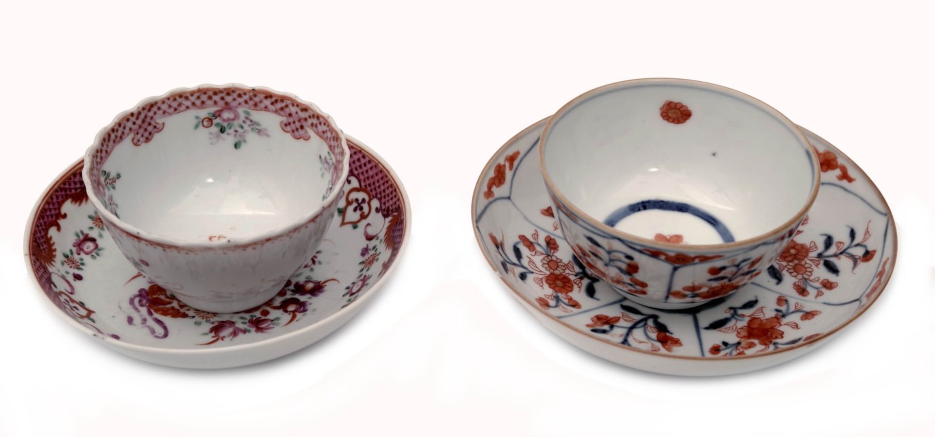 Two Tea Cups and Saucers