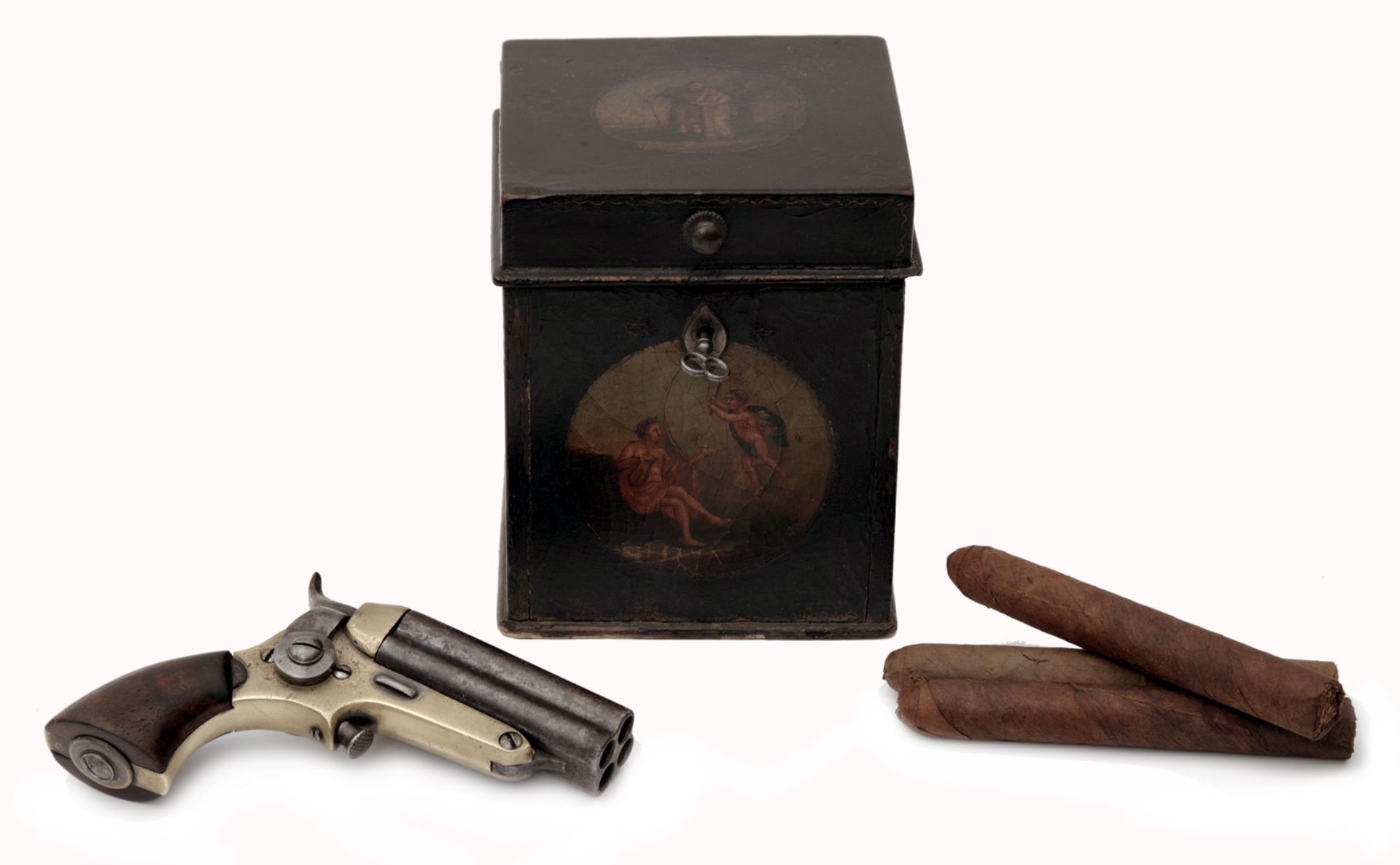 A Cigar Box with Compartment for Pistol - Image 2 of 5