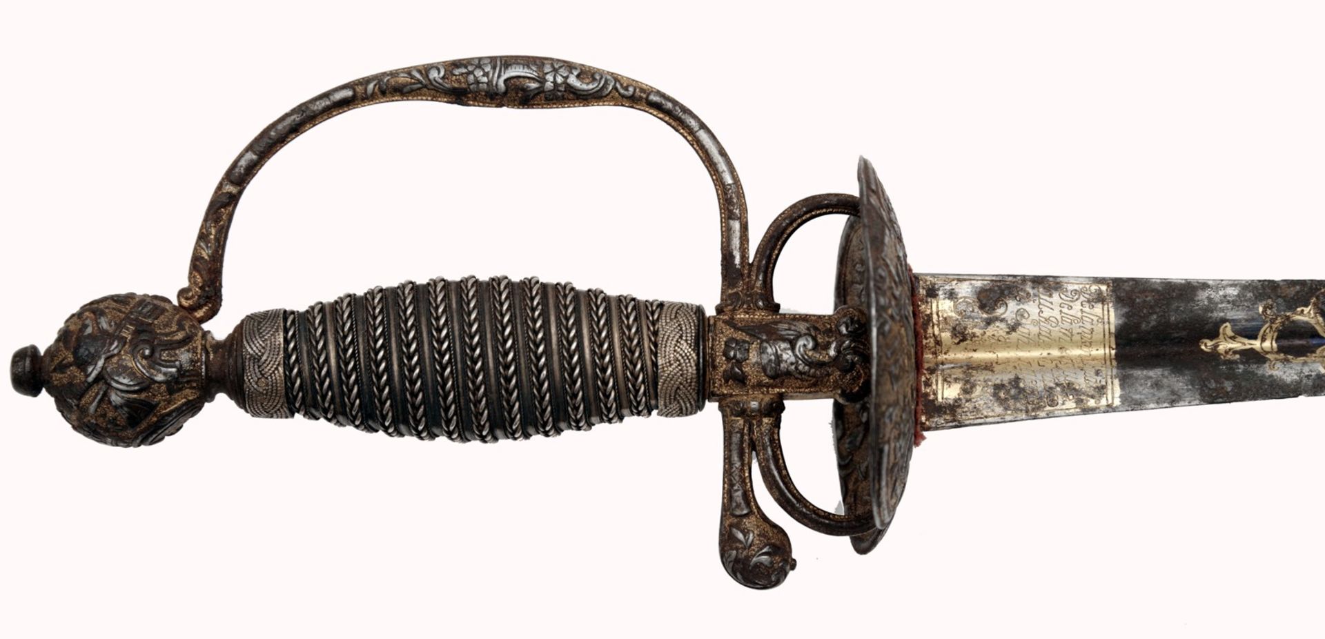 A Gilt Small-Sword with Chiselled Hilt - Image 3 of 7