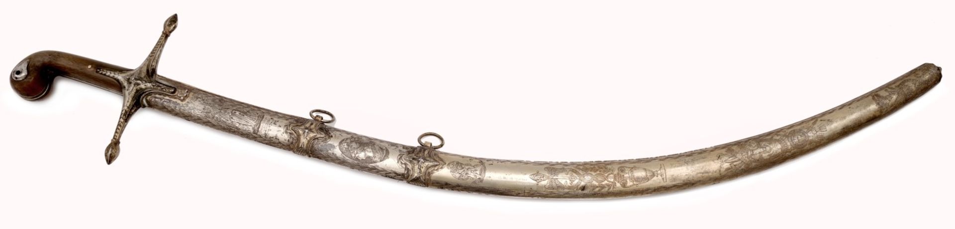 A Silver-Mounted Presentation Shamshir