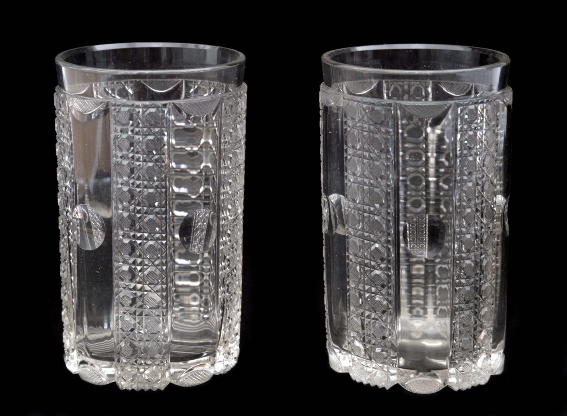 A Pair of Cut Glass Tumblers - Image 2 of 2