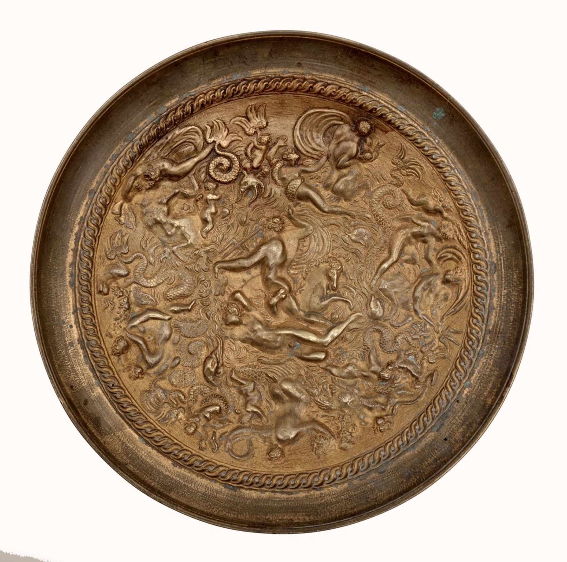 A Gilt Bronze Tazza after Benvenuto Cellini - Image 2 of 6