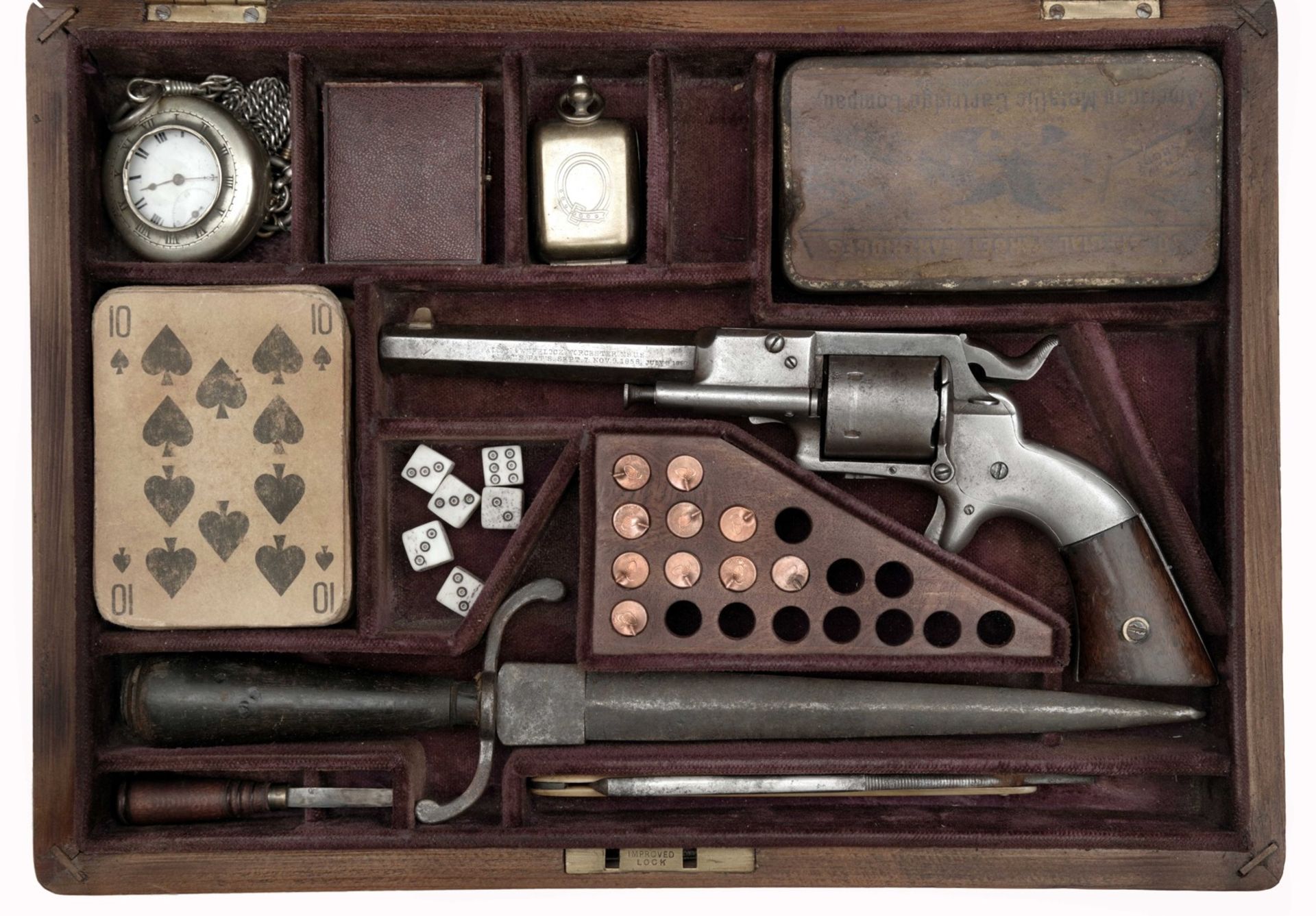 Gambling Travel Kit with Allan Wheelock Revolver
