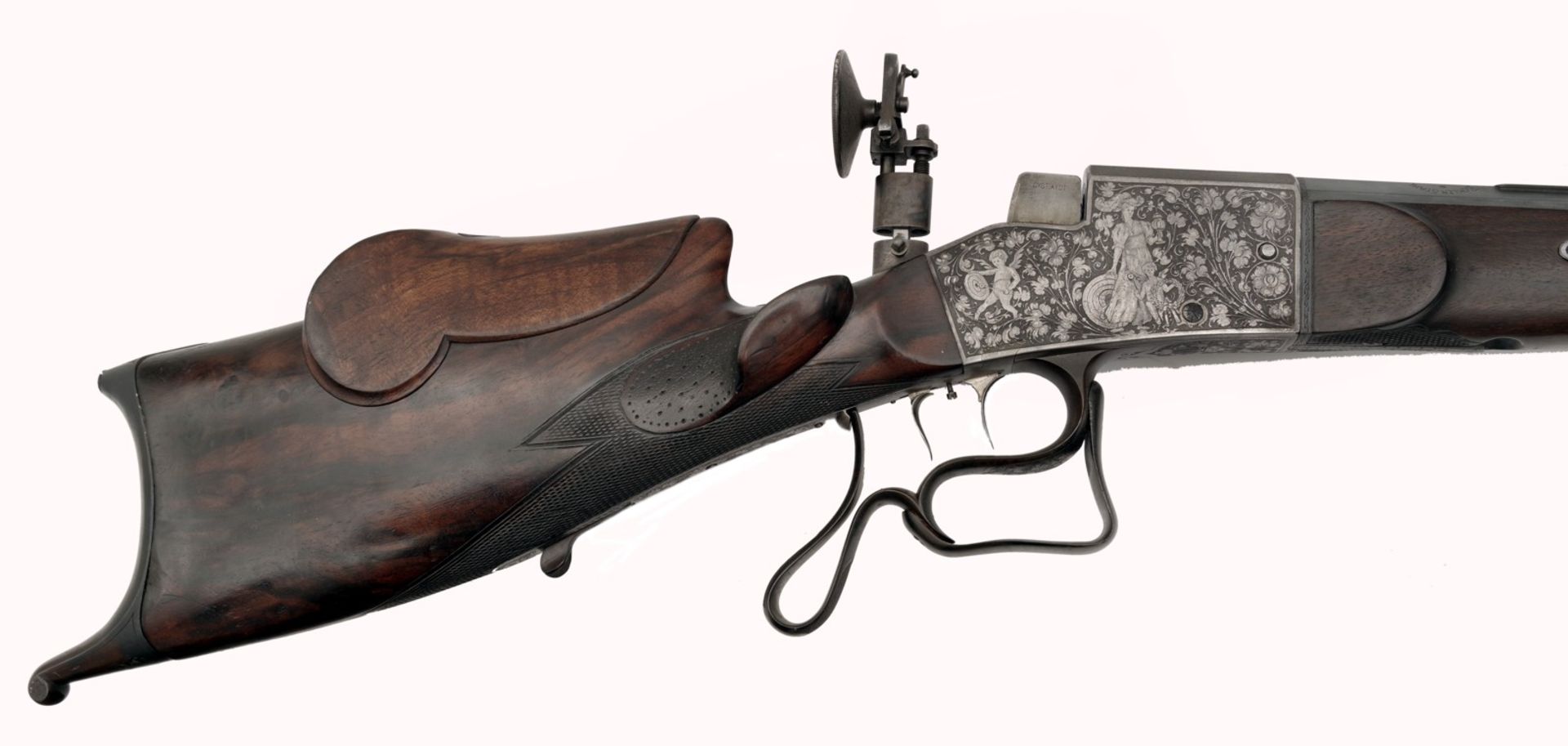 An Extraordinary System Aydt Schuetzen Rifle by Eduard Wundhammer - Image 5 of 7