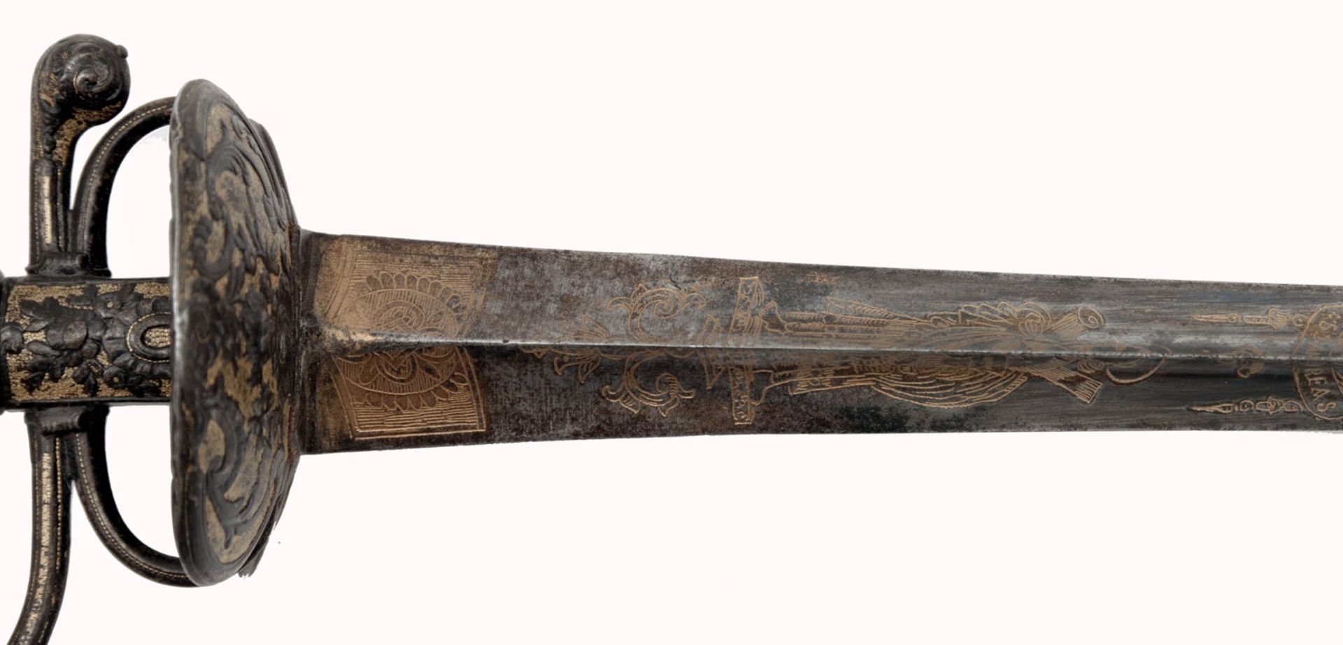 A French Gilt Small-Sword with Chiselled Hilt - Image 6 of 7