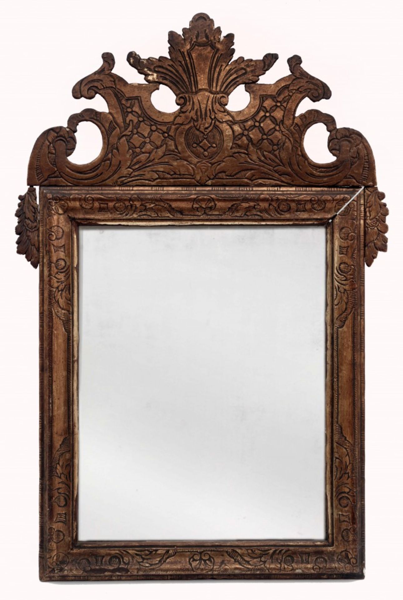 A Baroque Carved Giltwood Mirror