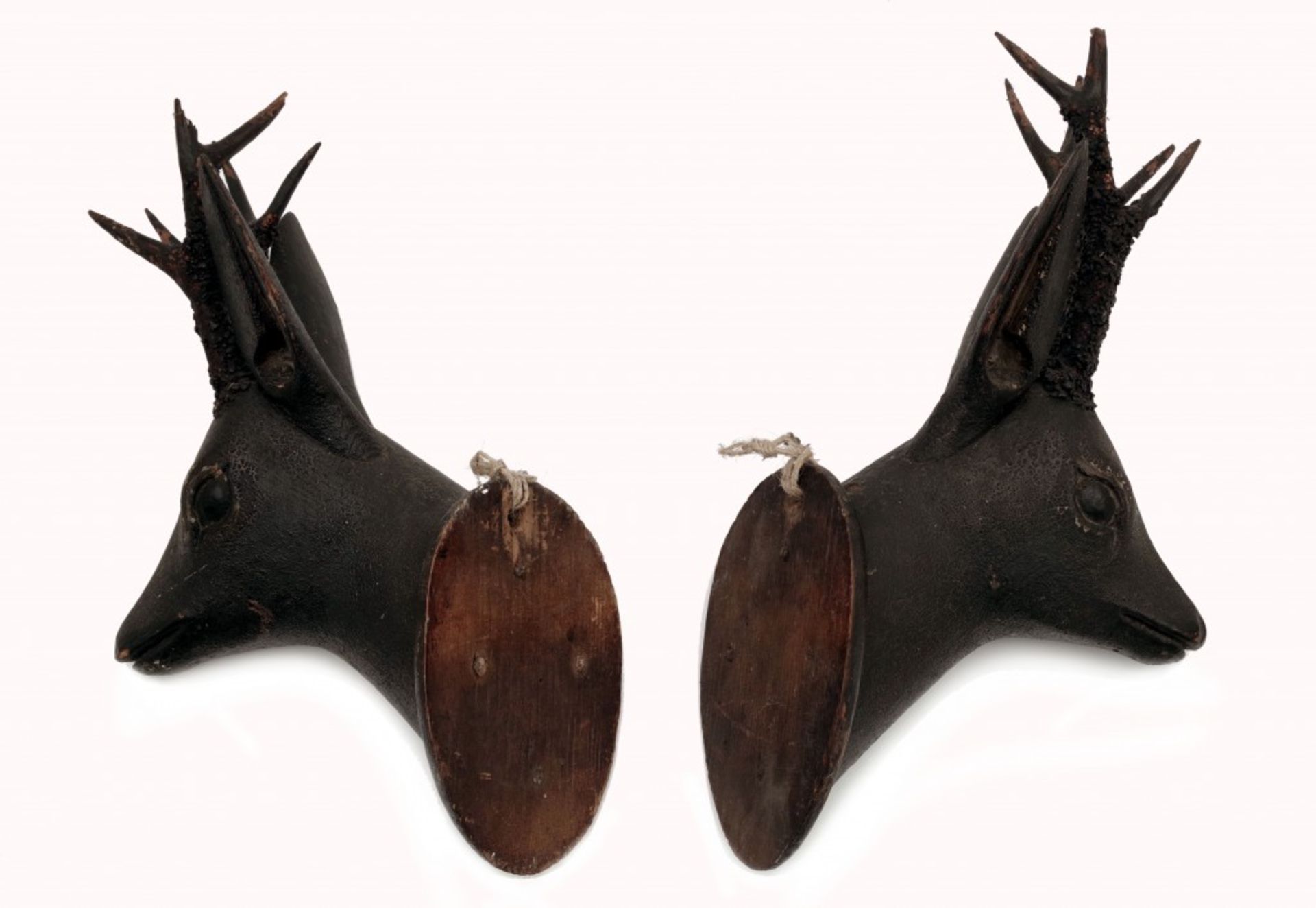 A Black Forest Carved Deer Heads - Image 3 of 3