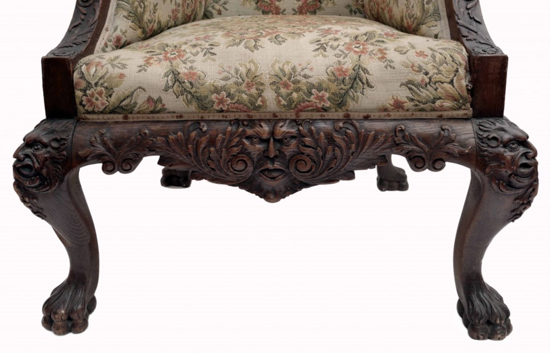 Luxury Baroque-style Carved Armchair - Image 4 of 4