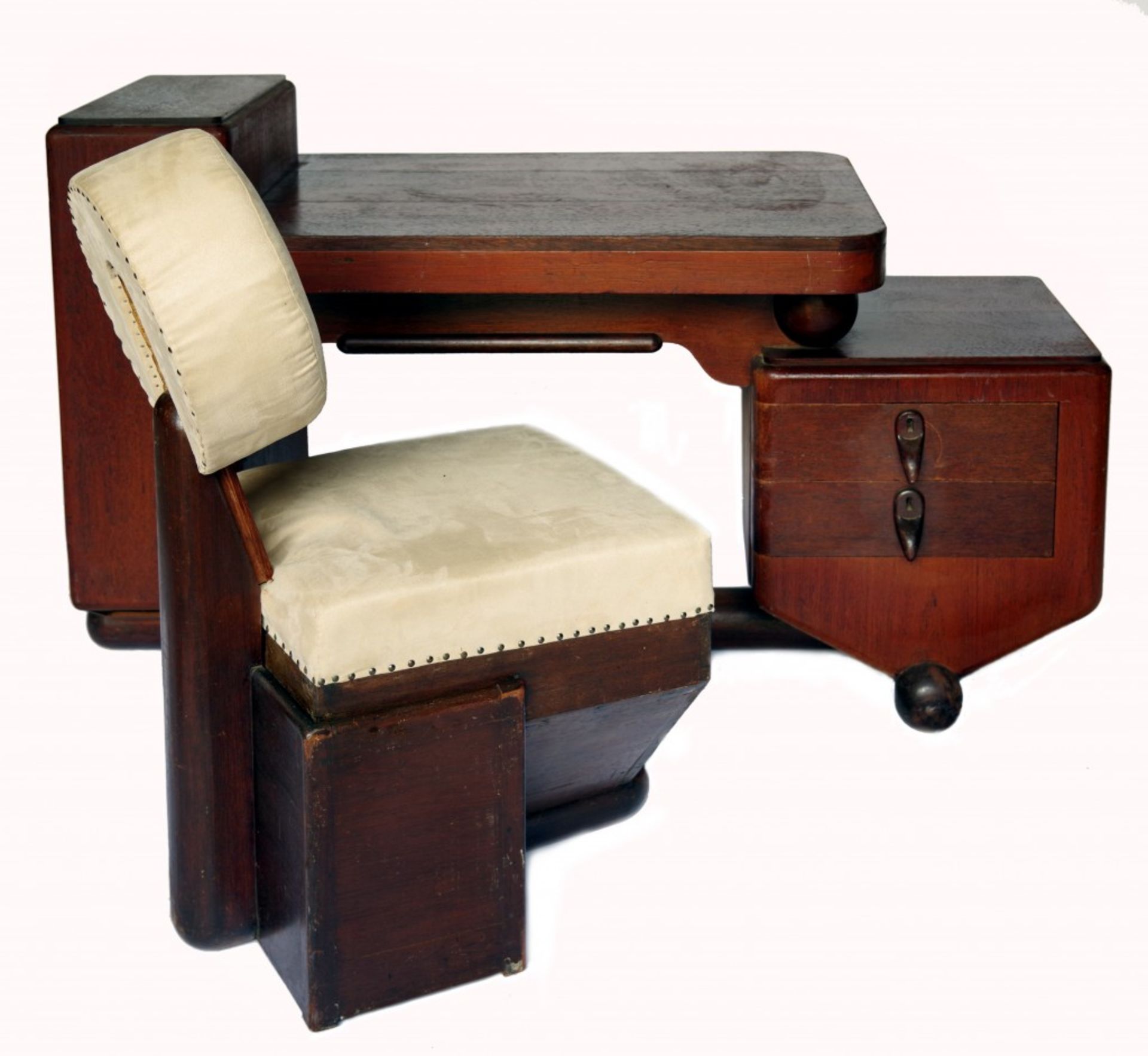 Rondo-Cubist Writing Desk with Chair