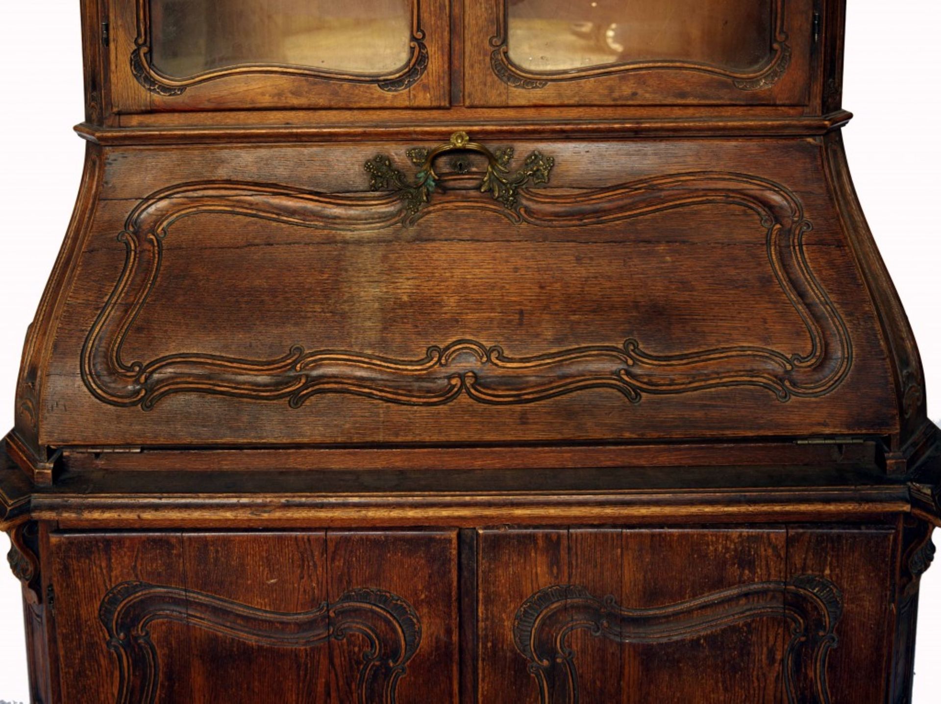 A Provincial Rococo Secretary Bookcase - Image 2 of 4