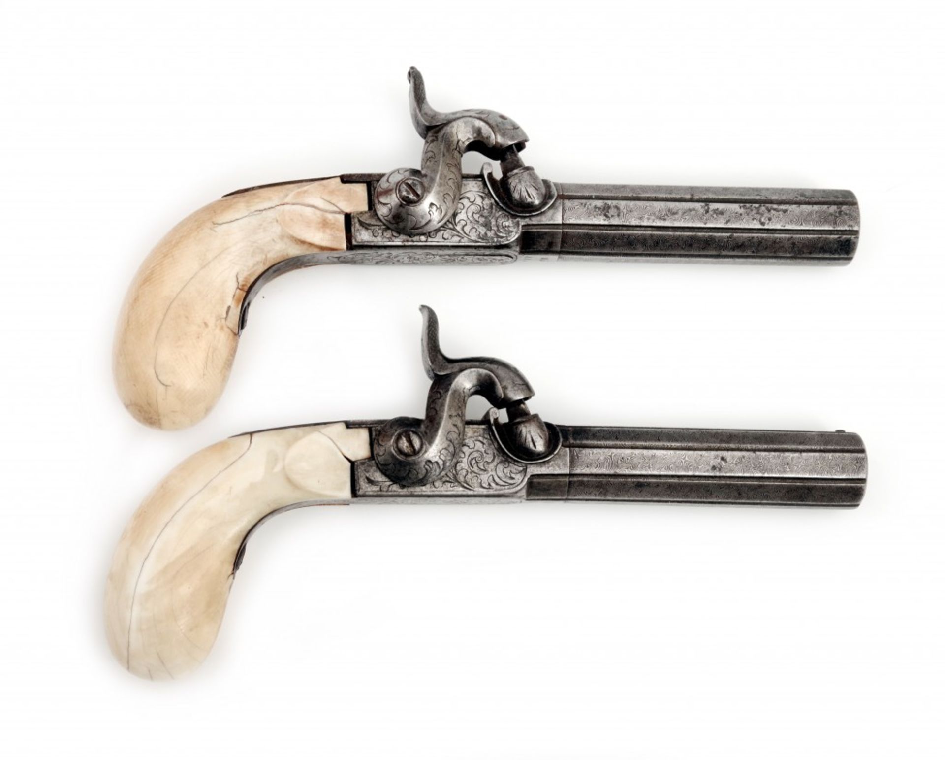 A Cased Pair of Percussion Pocket Pistols - Image 3 of 6