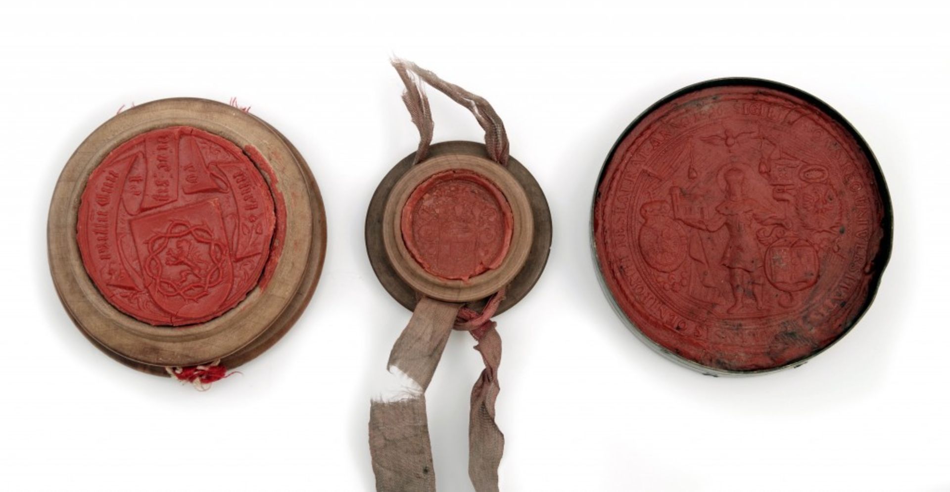 Three Encased Wax Seals