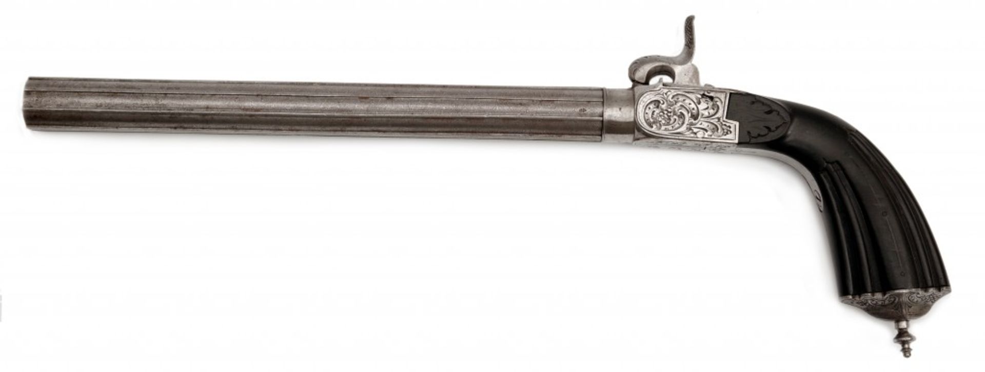 A Percussion Cap Pocket Pistol with Long Barrel - Image 3 of 14