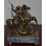 Bronzegießer, Italien um 1900, "Thrakischer Reiter mit Speer"