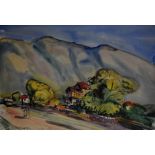 Rastorquev, Sergej Nikolaevic (1896 - 1943), "Häuser am Berg"
