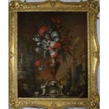 Stillleben-Maler, Italien/Frankreich um 1770, "Stillleben mit Rosen und Tulpen",
