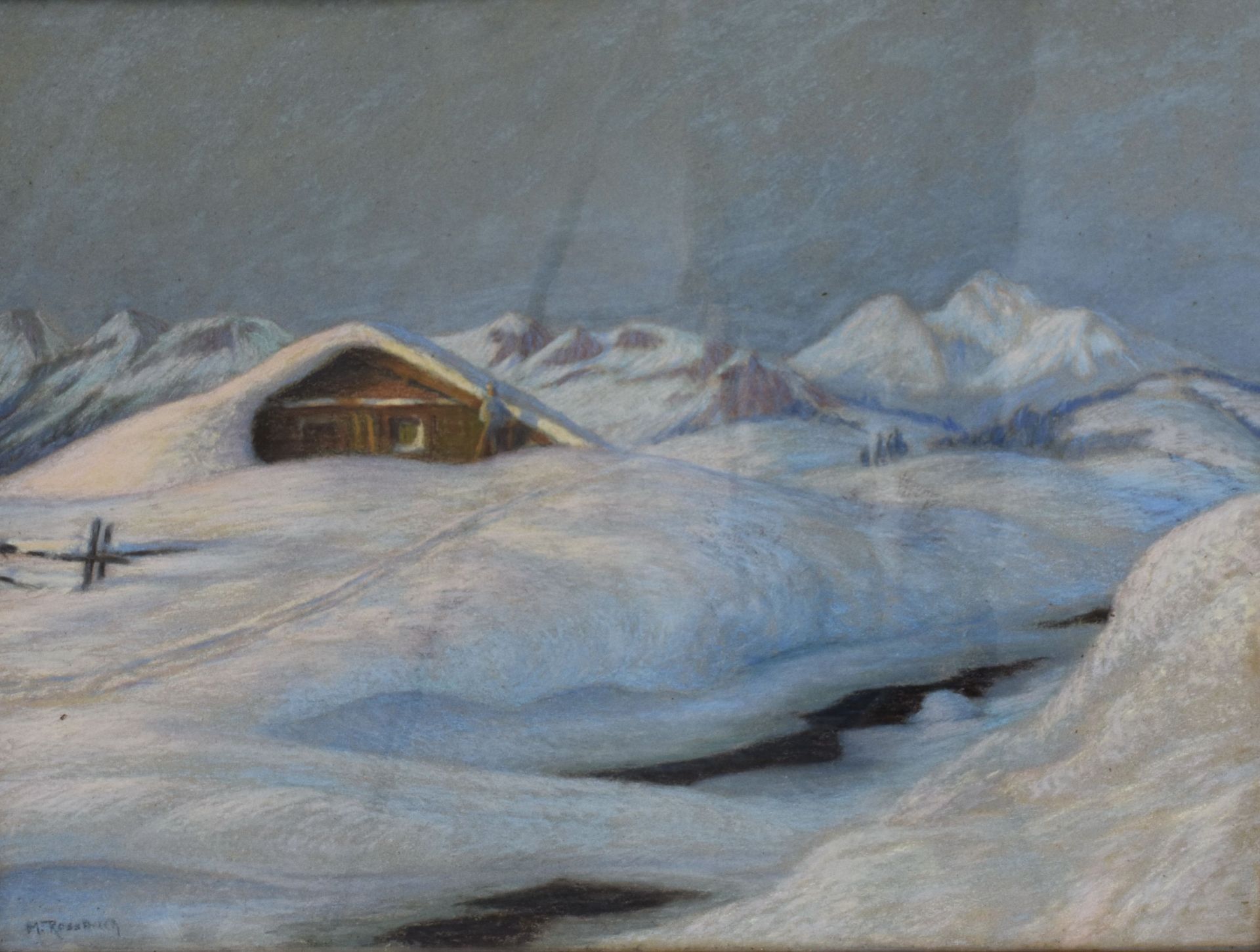 Rossbach, Max (1871 - 1947), "Hütte im Schnee"