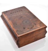 Volume - Book case, probably Swiss, dated 1790. With monogram 'MIH S'. Cherry wood. Front cover orn