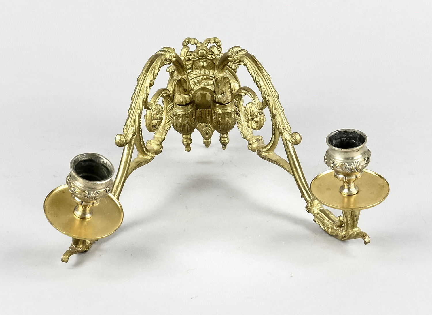 Pair of piano candlesticks, German circa 1900,