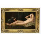 Steinbach, W., Deutschland um 1900, "Liegende Venus", Öl auf Lwd., 34,5 x 60 cm, schön gerahmt