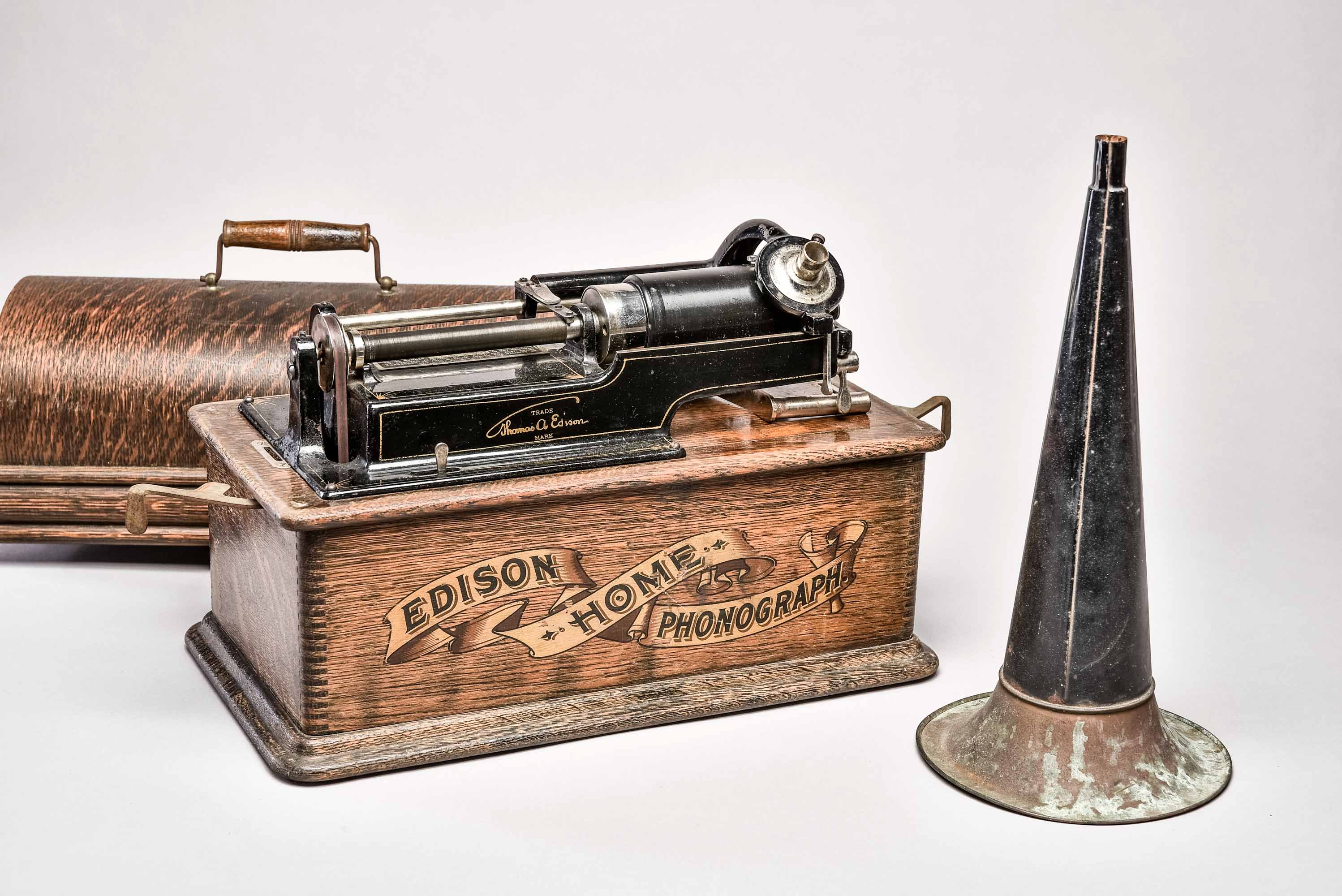 Original Edison phonograph, USA around 1900, cylinder phonograph, model "Standard", with original f - Image 2 of 9