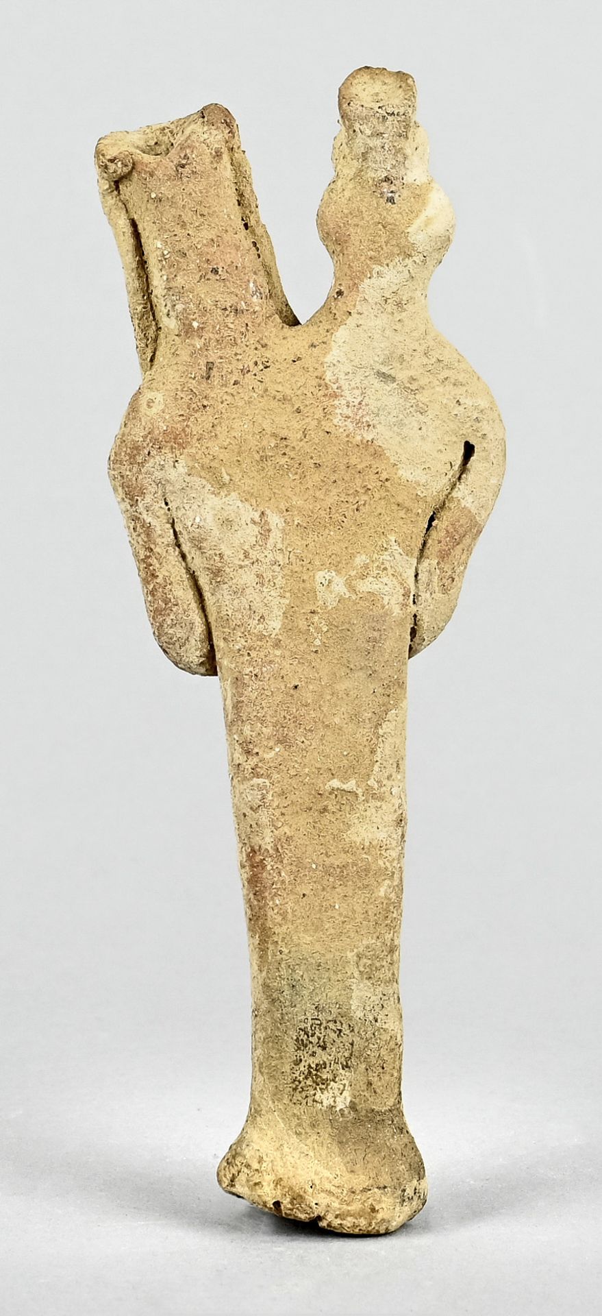 Double headed idol, Anatolia, terracotta, man and woman, two arms in front of the chest on the body - Image 2 of 4