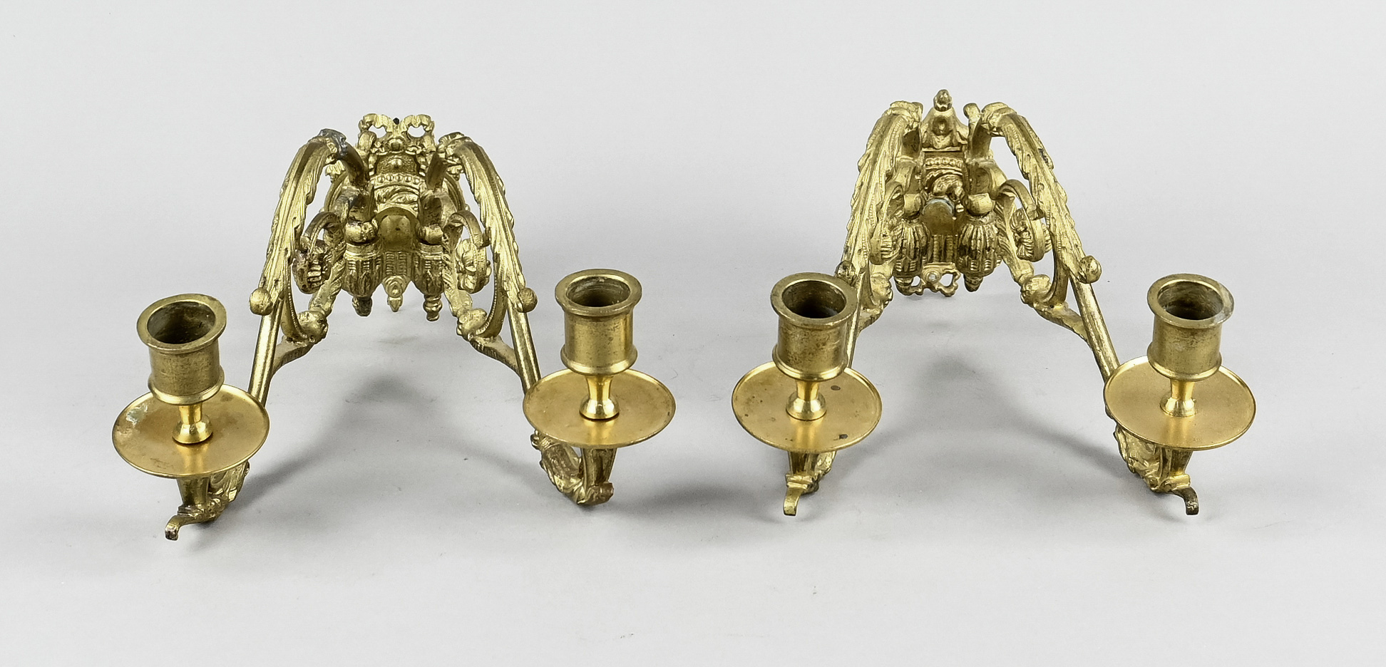 Pair of piano candlesticks, German circa 1880,  - Image 2 of 3