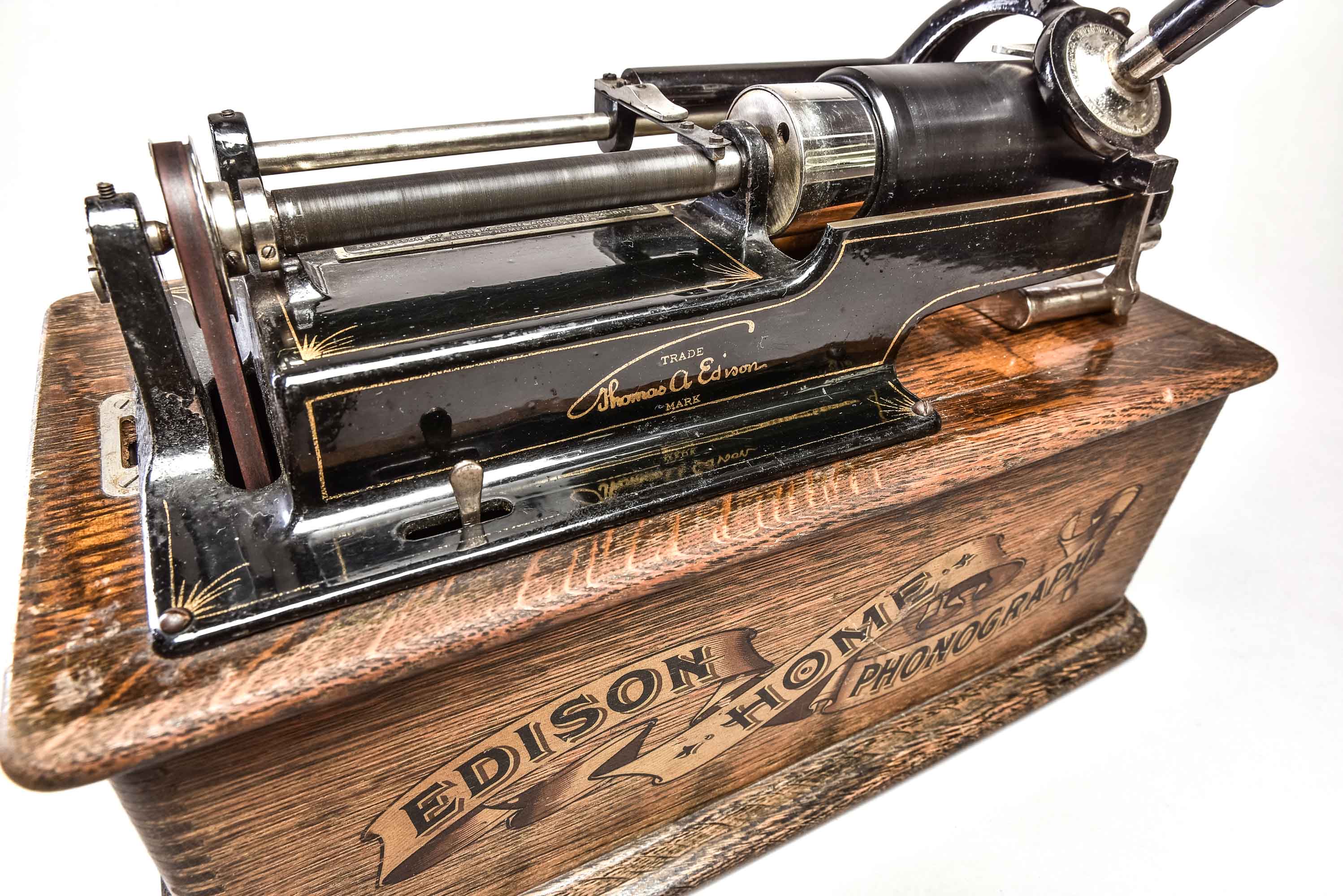 Original Edison phonograph, USA around 1900, cylinder phonograph, model "Standard", with original f - Image 4 of 9